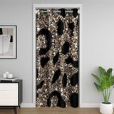 Homemissing Leopar Baskılı Kapı Perdesi, Kapı, Mahremiyet, Çita Yatak Odası, Oturma Odası, Safari, Oda Bölücü, Perde, 132 x 203 cm, Siyah, Karartma, Karartma
