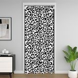 Homemissing Leopar Baskılı Kapı Perdesi Kapı Perdesi 150x203 cm Çita Isı Yalıtımlı Geçici Oda Bölücüler Safari Dolap Örtüsü Vahşi Hayvanlar Yatak Odası Oturma Odası Beyaz Mikrofiber