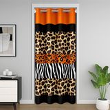 Homemissing leopar desenli kapı perdesi kapı perdesi gizlilik çita dolap yatak odası oturma odası safari oda bölücü perde, 150 x 203 cm, karartma