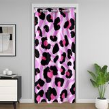 Homemissing Leopar Kapı Perdesi Kapı Perdesi Hayvan Baskılı Dolap Örtüsü Yatak Odası Oturma Odası Çita Odası Bölücü Perde 150 x 203 cm Safari Karartma Zebra Ev Dekoru