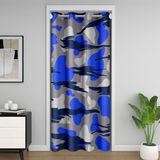 Homemissing Mavi Camo Kapı Perdesi Kapı Pencere için 132x213cm Kamuflaj Isı Yalıtımlı Geçici Oda Bölücüler Askeri Stil Dolap Kapağı Soyut Yatak Odası Oturma Odası Mikrofiber