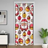 Homemissing Merry Christmas %30-%50 Oda Karartma Perdesi Noel Noel Baba Kapı Perdesi Gizlilik için 86x203 cm Noel Sevimli Noel Odası Bölücü Perde Örtüsü Noel Noel Pencere Uygulamaları