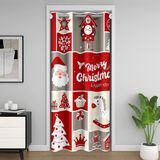 Homemissing Merry Christmas Kapı Perdesi Kapı Perdesi 150x203 cm Noel Baba Isı Yalıtımlı Geçici Oda Bölücüler Noel Ağacı Dolap Örtüsü Şeker Kamışı Ev Yatak Odası Oturma Odası Mikrofiber