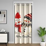 Homemissing Merry Christmas Kapı Perdesi Kapı Perdesi 86x203 cm Kawaii Kardan Adam Isı Yalıtımlı Geçici Oda Bölücüler Noel Temalı Dolap Örtüsü Yatak Odası Oturma Odası Mikrofiber