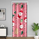 Homemissing Merry Christmas Kapı Perdesi Kapı Perdesi 86x203 cm Zencefilli Kurabiye Adam Isı Yalıtımlı Geçici Oda Bölücüler Noel Baba Dolap Örtüsü Kar Tanesi Yatak Odası Oturma Odası
