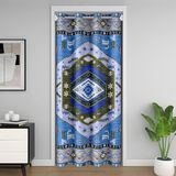Homemissing Mor Güneybatı Aztek Klozet Örtüsü 106 x 203 cm Geometrik Vintage Oda Bölücü Perde Kılıfı Tribal Rustik Boho Bohem Kapı Perdesi Kapı Gizliliği için %30 - %50 Karartma Tonları
