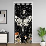 Homemissing Ölüm Güvesi Klozet Örtüsü 150 x 203 cm Çocuklar Sevimli Mantar Oda Bölücü Perde Örtüsü Karikatür Mantar Mantar Boho Güve Galaksi Botanik Çiçekli Kapı Perdesi Gizlilik %30-%50 Karartma