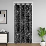 Homemissing Örümcek Ağı Klozet Örtüsü Cadılar Bayramı Temalı Oda Bölücü Perde Yatak Odası Oturma Odası için 106 x 203 cm 1 Panel Web Baskılı Kapı Perdesi Kapı Geçidi Gizlilik Yatak Odası Dekoru için