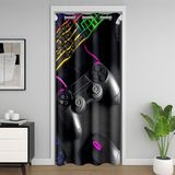 Homemissing Oyun Kapı Perdesi Kapı Pencere için 106x203 cm Oyun Isı Yalıtımlı Geçici Oda Bölücüler Oyun Odası Dekor Dolap Kapağı Oyun Odası Yatak Odası Oturma Odası Mor Sarı Mikrofiber