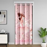 Homemissing Pembe Bale Kız Klozet Kapağı Sevimli Kedi Bale 132 x 203 cm 1 Panel Kapı Perdesi Kapı Geçidi Gizlilik Dans Kız Odası Bölücü Perde Yatak Odası Oturma Odası Prenses