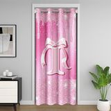 Homemissing Pembe Fiyonklu Kapı Perdesi Kapı Perdesi Gizlilik Baş Harfleri Dolap Örtüsü Kişiselleştirilmiş Mektup I Oda Bölücü Perde 106x203 cm Monogramlı Yatak Odası Oturma Odası Parıltılı Elmas