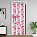 Homemissing Pembe Fiyonklu Kapı Perdesi Kapı Perdesi Gizlilik İlk Harf Yay C Dolap Örtüsü Yatak Odası Oturma Odası Prenses Monogramlı Oda Bölücü Perde 132x213 cm Karartma Ev Dekoru