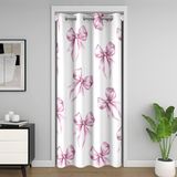 Homemissing Pembe Fiyonklu Kapı Perdesi Kapı Perdesi Gizlilik Kızlar Yatak Odası Oturma Odası için Fiyonklu Dolap Örtüsü Sevimli İlmek Oda Bölücü Perde 86 x 203 cm Rüya gibi Prenses Tarzı Karartma