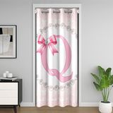 Homemissing Prenses Tarzı İlmek Kapı Perdesi Giriş Gizlilik için İlk Harf R Dolap Örtüsü Sevimli Kawaii Fiyonklu Oda Bölücü Perde 132 x 203 cm İnci İlmek Yatak Odası Oturma Odası Pencere Uygulamaları
