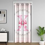 Homemissing Prenses Tarzı İlmek Kapı Perdesi Kapı Perdesi Gizlilik İlk Harf X Dolap Örtüsü Sevimli Kawaii Fiyonklu Oda Bölücü Perde 132 x 213 cm İnci İlmek Yatak Odası Oturma Odası Pencere
