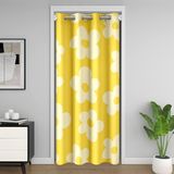 Homemissing Retro Hippi Çiçeği %30-%50 Oda Karartma Perdesi 106x203 cm 60S 70S Kapı Perdesi Kapı Gizliliği için Harika Kapı Perdesi Vintage Boho Bitki Çiçekli Botanik Odası Bölücü Perde Sarı Pencere