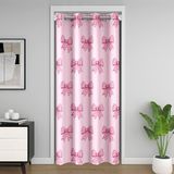 Homemissing Rozet Kapı Perdesi Kapı Açıklığı Gizlilik Fiyonk Gardırop Örtüsü Kawaii Oda Bölücü Perde 150 x 203 cm Buffalo Kontrol Yatak Odası Oturma Odası Pembe Yumuşak Kırmızı Pencere Uygulamaları