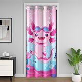 Homemissing Sevimli Axolotl Kapı Perdesi Kapı Koruması için Okyanus Hayvanı 86 x 203 cm 1 Panel Klozet Kapağı Çocuklar Erkek Kız Çizgi Film Semender Oda Bölücü Perde Yatak Odası Oturma Odası