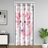 Homemissing Sevimli Axolotl Kapı Perdesi Kapı Perdesi Gizlilik Karikatür Semender Dolap Örtüsü Yatak Odası Oturma Odası Kawaii Okyanus Deniz Hayatı Bölücü Perde 132x203 cm Karartma Ev Dekoru
