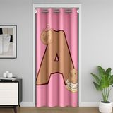 Homemissing Sevimli Capibara Kapı Perdesi Kapı Pencere için 150x203 cm İlk Harf A Isı Yalıtımlı Geçici Oda Bölücüler Kawaii Hayvan Dolap Örtüsü Yatak Odası Oturma Odası Mikrofiber