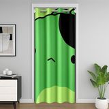 Homemissing Sevimli Karikatür Dinozor Kapı Perdesi Kapı Perdesi Gizlilik Yeşil Dinozor Dolap Örtüsü Kawaii Hayvan Odası Bölücü Perde 150x203 cm Hayvan Temalı Yatak Odası Oturma Odası Pencere