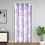 Homemissing Sevimli Mor Gökkuşağı Kapı Perdesi Kapı Perdesi Gizlilik Yıldız Ay Baskılı Dolap Örtüsü Kişiselleştirilmiş Mektup L Oda Bölücü Perde 106 x 203 cm Aşk Kalp Yatak Odası Oturma Odası Pencere