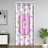 Homemissing Sevimli Mor Kurdele Kapı Perdesi Kapı Açma Pencere 86 x 203 cm Monogram Isı Yalıtımlı Geçici Oda Bölücü Kişiselleştirilmiş İlk O Gardırop Koruma Yay Yatak Odası Oturma Odası Mikrofiber