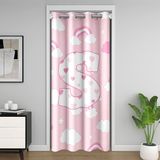 Homemissing Sevimli Pembe Gökkuşağı Kapı Perdesi Kapı Perdesi Gizlilik Yıldız Ay Baskılı Dolap Örtüsü Kişiselleştirilmiş Mektup S Oda Bölücü Perde 132 x 213 cm Aşk Kalp Yatak Odası Oturma Odası