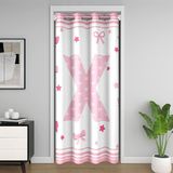 Homemissing Sevimli Pembe Kurdele Kapı Perdesi Kapı Açma Mahremiyeti İlk Harf X Gardırop Örtüsü Kawaii Fiyonk Oda Bölücü Perde 106 x 203 cm Yatak Odası Oturma Odası Pencere Uygulamaları