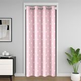 Homemissing Sevimli Pembe Puantiyeli Kapı Perdesi Kapı Perdesi Gizlilik Daire Noktaları Yatak Odası Oturma Odası Prenses Odası Bölücü Perde 106 x 213 cm Karartma Ev Dekoru