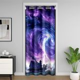 Homemissing Storm %30-%50 Oda Karartma Perdeleri 132 x 203 cm Büyük Bulut Kapı Perdesi Çocuklar ve Erkekler için Gizlilik için Turuncu Mısır Tarlası Oda Bölücü Perde Örtüsü Kabin Çiftlik Evi Pencere