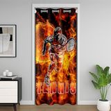 Homemissing Tenis Kapı Perdesi Kapı Pencere için 86 x 203 cm Spor Oyunu Isı Yalıtımlı Geçici Oda Bölücüler Top Oyunları Dolap Örtüsü Hediye Tenis Severler Yatak Odası Oturma Odası Mikrofiber