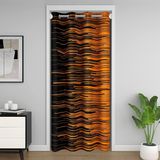 Homemissing Turuncu Dolap Kapı Örtüsü Yatak Odası Oturma Odası için Perde 150x203 cm Şerit Hatları Kapı Perdesi Kapı Perdesi Oda Bölücü Perde Kapağı Modern Soyut Sanat Pencere Uygulamaları