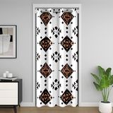 Homemissing Western Aztek Kapı Perdesi Kapı Perdesi Yatak Odası Oturma Odası için Boho Dolap Örtüsü Kızılderili Odası Bölücü Perde 86x203 cm Geometrik Etnik Karartma Karartma Ev Dekoru