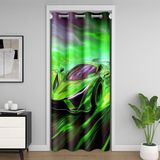 Homemissing Yarış Arabası Kapı Perdesi Gizlilik Aurora ve Yeşil Alev Havalı Araba Klozet Örtüsü Ekstrem Spor Odası Bölücü Perde 132 x 203 cm Çocuklar ve Erkek Çocuklar İçin Gençler Yatak Odası Oturma