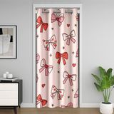 Homemissing Yay Kapı Perdesi Kapı Perdesi Kapı Gizliliği için Fiyonk Klozet Örtüsü Kawaii Yıldız Baskılı Oda Bölücü Perde 106 x 213 cm Kalp Aşk Yatak Odası Oturma Odası Pembe Turuncu Pencere
