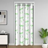 Homemissing Yeşil ilmek kapı kapı pencere için 106x213cm kızlar e Kawaii yay termal yalıtımlı geçici oda bölücüler yay düğüm vurgu dolap kapağı yatak odası oturma odası zarif Girly tasarım