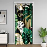 Homemissing Yeşil Palmiye Yaprağı Kapı Perdesi Gizlilik 150x203cm Palmiye Ağacı Baskı Odası Bölücü Perde Hawaii Tropikal Ada Dolap Örtüsü Botanik Doğa Teması Pencere Uygulamaları