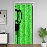 Homemissing Yeşil Siyah Kraliçe ve Kral Yalıtımlı 150 x 203 cm Romantik Kapı Perdesi Rüya Gibi Pencere Uygulamaları için Gizlilik için Parlak Kapı Örtüsü Perde Lüks Oda Bölücü Perde Kapağı