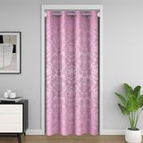 Homemissing Yetişkinler için Gotik Kapı Perdesi Kapı Perdesi Gizlilik 106 x 203 cm Vintage Gül Boho Dolap Kapı Örtüsü Perde Yatak Odası Oturma Odası Ombre Pembe Damask Lüks Çiftlik Evi Oda Bölücü
