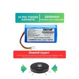 Homend Alex Laser 1281H Robot Süpürge Bataryası (Ultra Yüksek Kapasite) 3200MAH Robot Süpürge Pil
