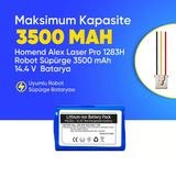 Homend Alex Laser Pro 1283H Robot Süpürge 3500 mAh 14.4 V Batarya – Orjinal Uyumlu Uzun Ömürlü, Yüksek Performans Pil
