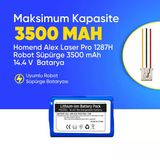 Homend Alex Laser Pro 1287H Robot Süpürge 3500 Mah 14.4 V Batarya – Orjinal Uyumlu Uzun Ömürlü, Yüksek Performans Pil