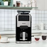 Homend Coffeebreak 5009h Öğütücülü Filtre Kahve Makinesi Cam Hazne Özelliği ile 12 Fincan Kapasite - Inox