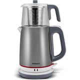Homend Royaltea 1751H Cam Demlikli Inox Beyaz Çay Makinesi