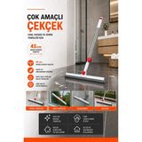 Homeneeds Lüks Teleskopik Saplı Cam Çekçek ve Silecek | Cam, Fayans, Duşakabin ve Zemin Temizleme Aparatı | Ayarlanabilir Uzun Saplı
