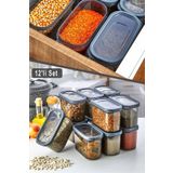 HOMENIVA Nivabox 12x1000 ml Çekmece Boy Erzak Saklama Kabı