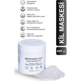 Homenter By Mia Yüz ve Vücut Bentonit Kil Maskesi | Toz Kil 500 gr | Doğal | Cilt Gözenek Temizliği - Beyaz