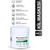 Homenter By Mia Yüz ve Vücut Bentonit Kil Maskesi | Toz Kil 500 gr | Doğal | Cilt Gözenek Temizliği - Yeşil
