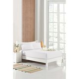 Homenup 200X200 Battal Boy Lastikli Çarşaf Takımı 60 Tel Polycotton Beyaz